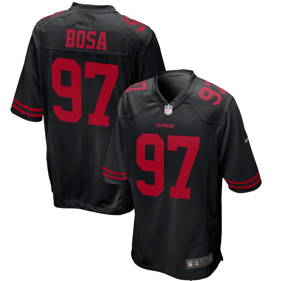 Men San Francisco 49ers #97 Nick Bosa Nike Black Fashion Game NFL Jersey